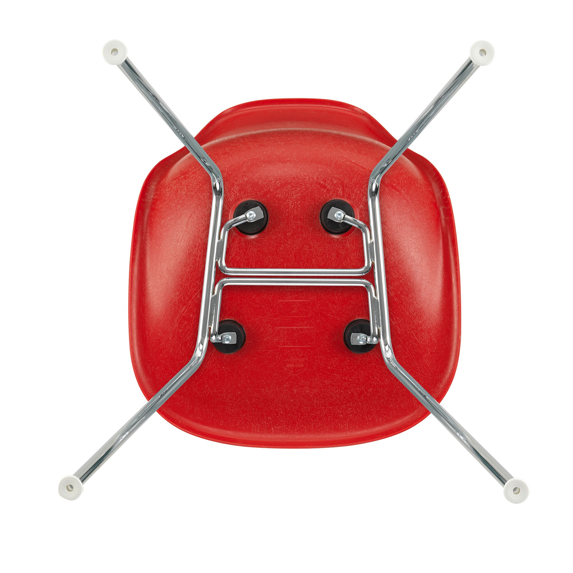 Eames Fiberglass Side Chair DSX Chromed Base