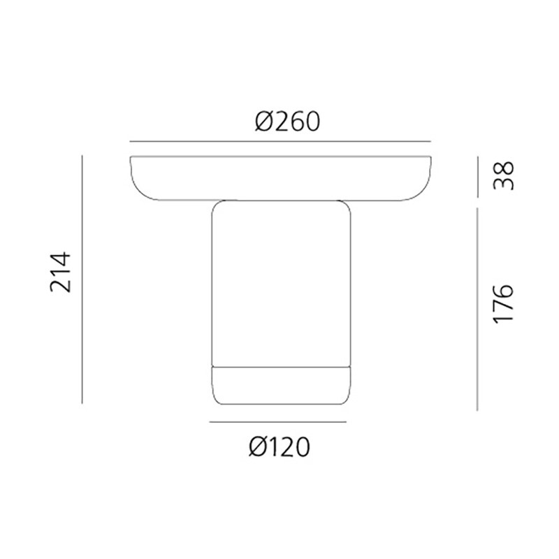 Bontà LED Battery Table Lamp with Glass Plate