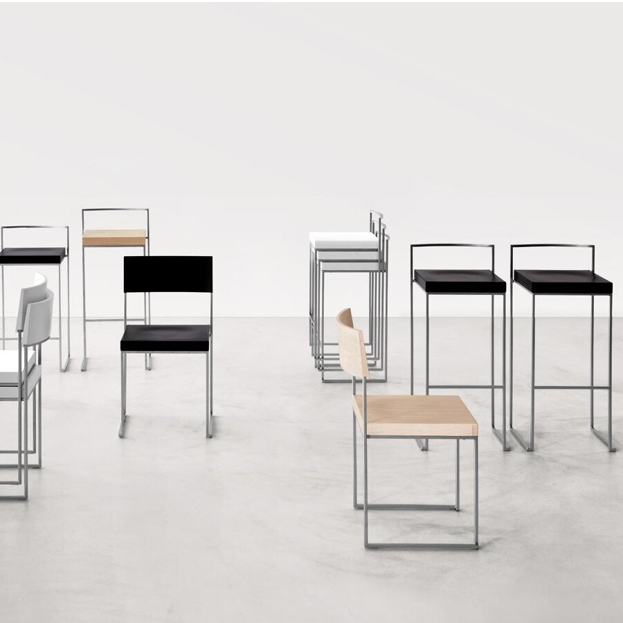 Cubo S62 Bar Stool Seat Solid Wood H75cm