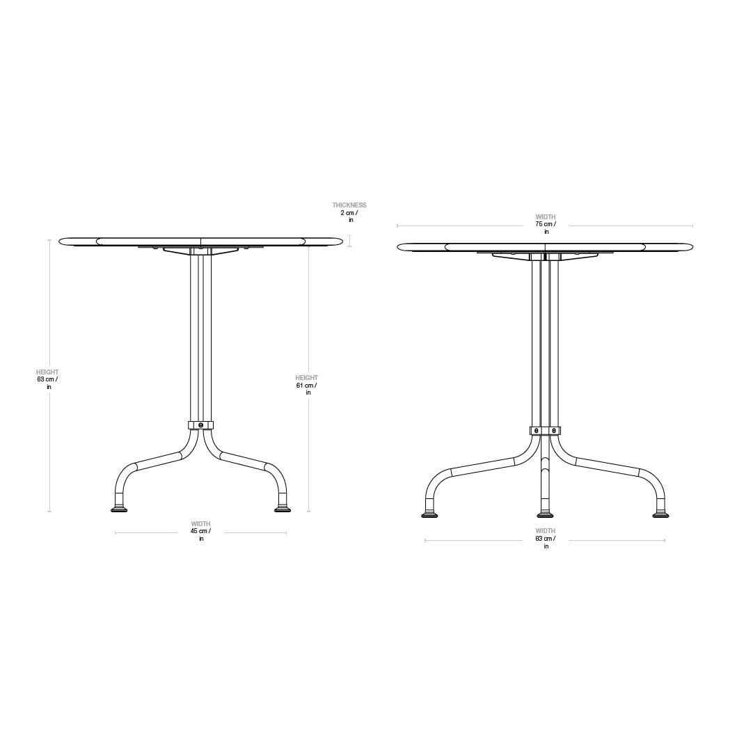 Carmel Bistro Lounge Table Ø 75cm