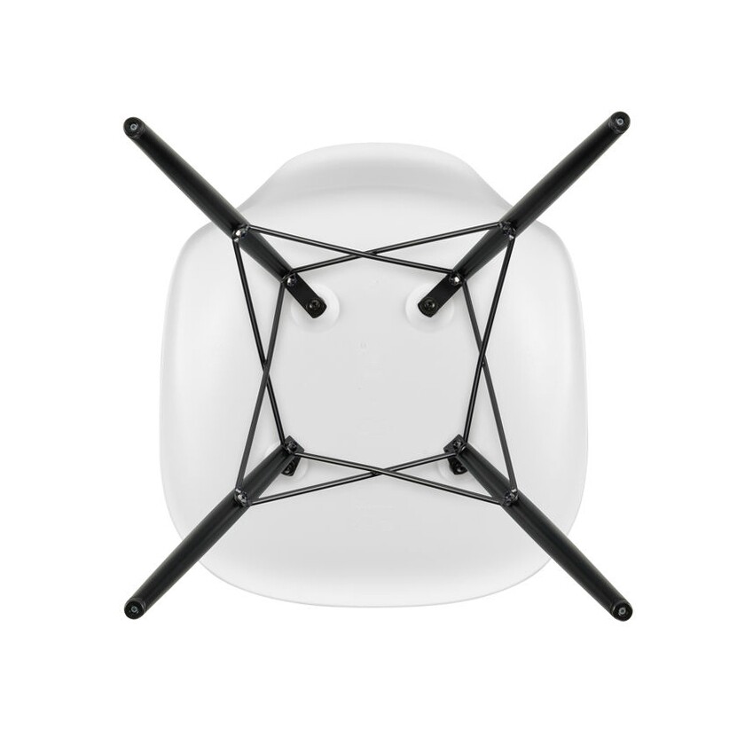 Eames Plastic Side Chair DSW RE Black Maple Base