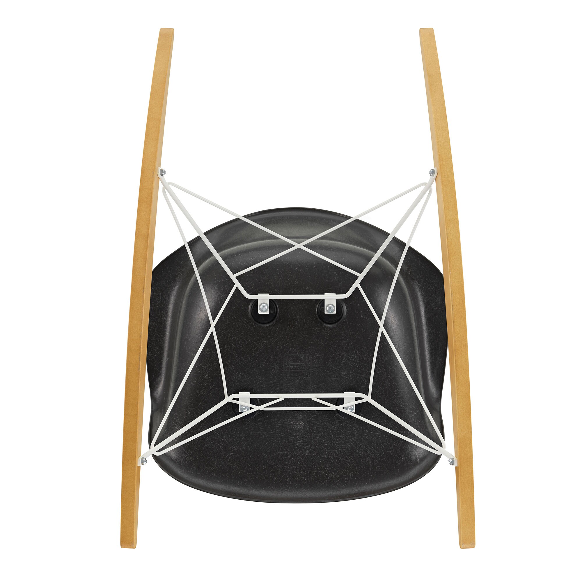Eames Fiberglass Armchair RAR Rocking Chair White Base