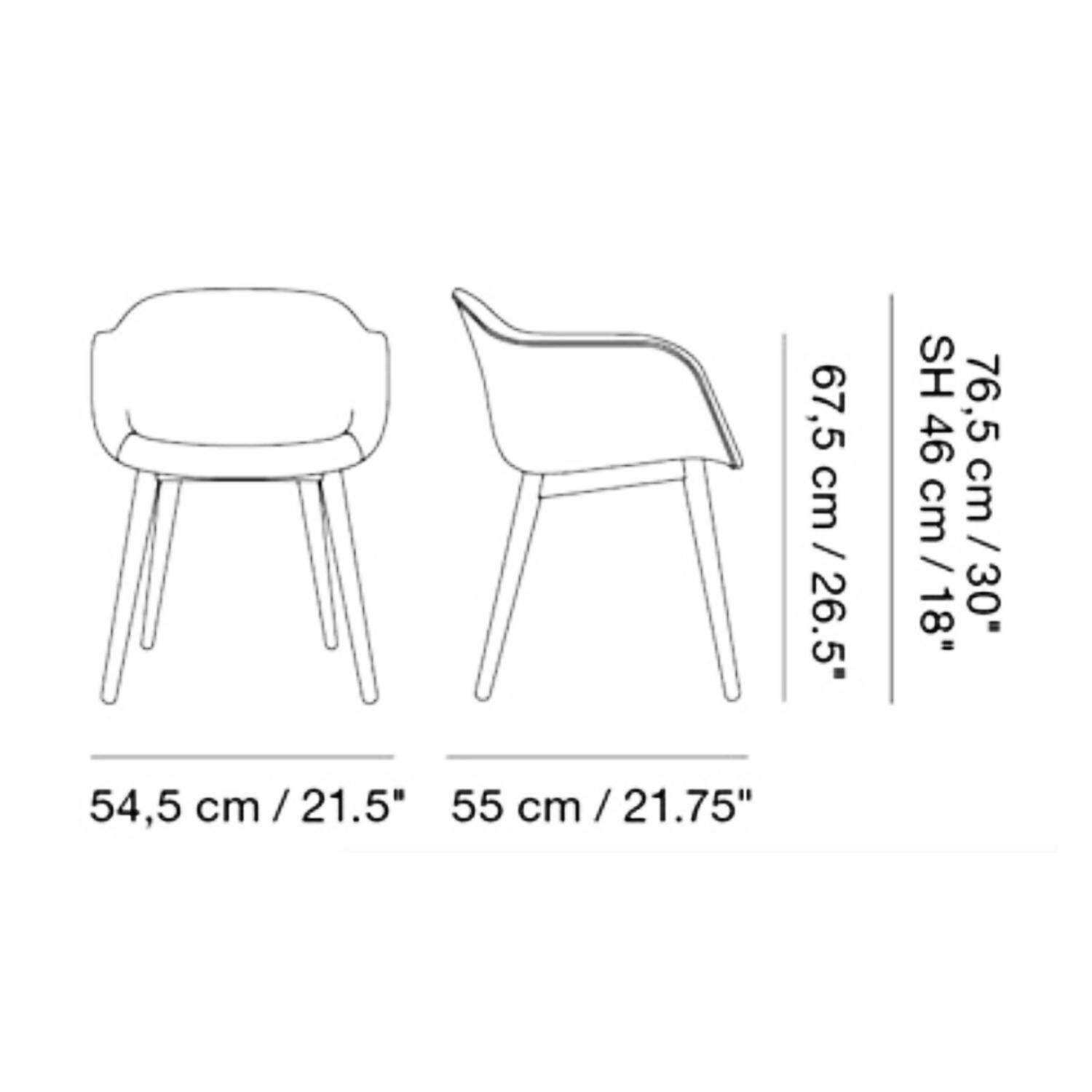 Fiber Chair Armchair Wood Base Recycled