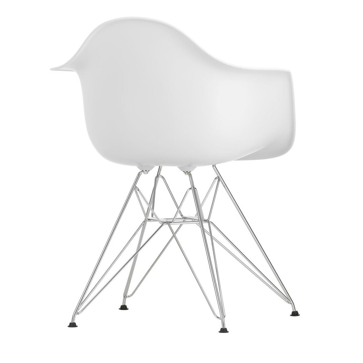 Eames Plastic Armchair DAR RE Chromed Base