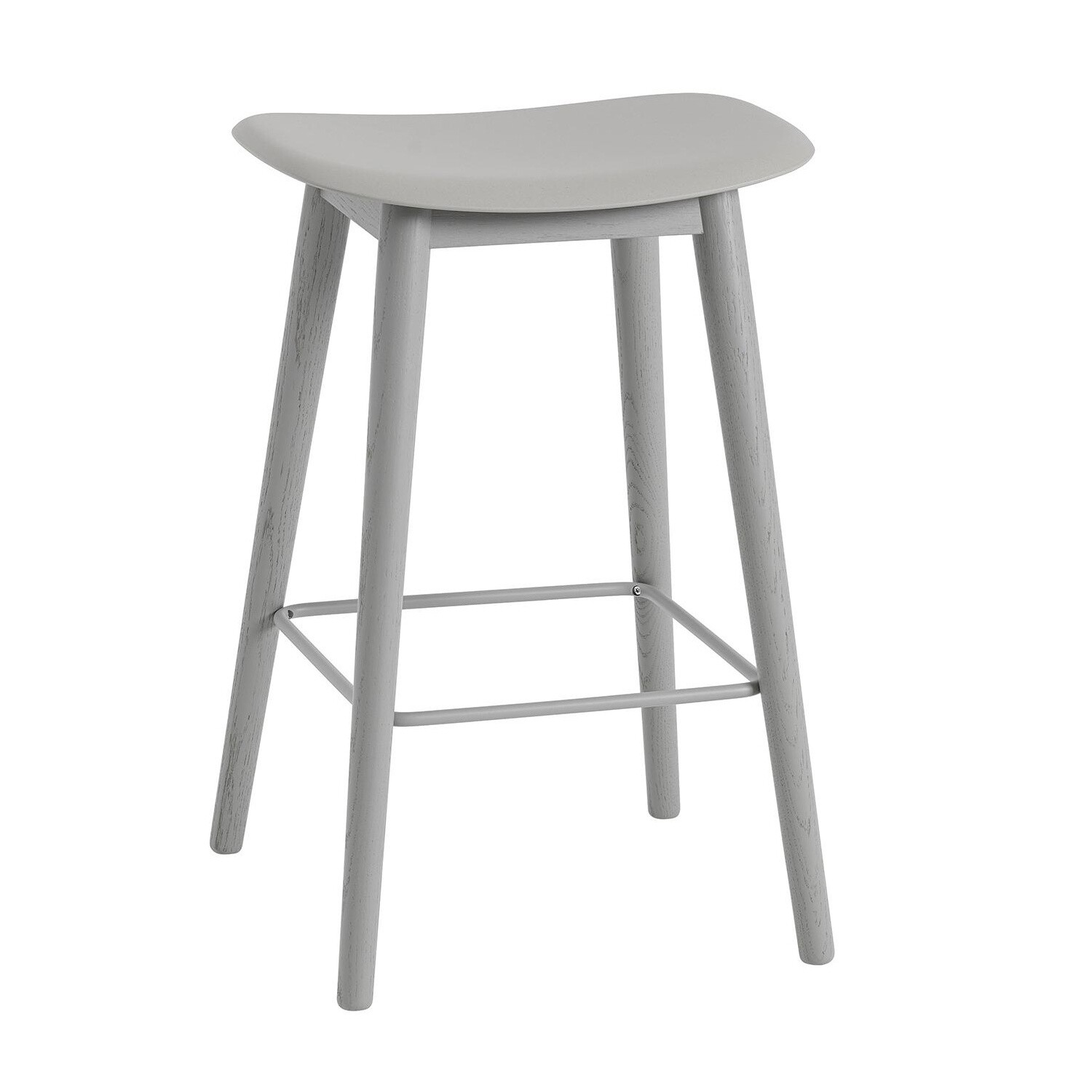 Fiber Bar Stool Wood Base 65cm