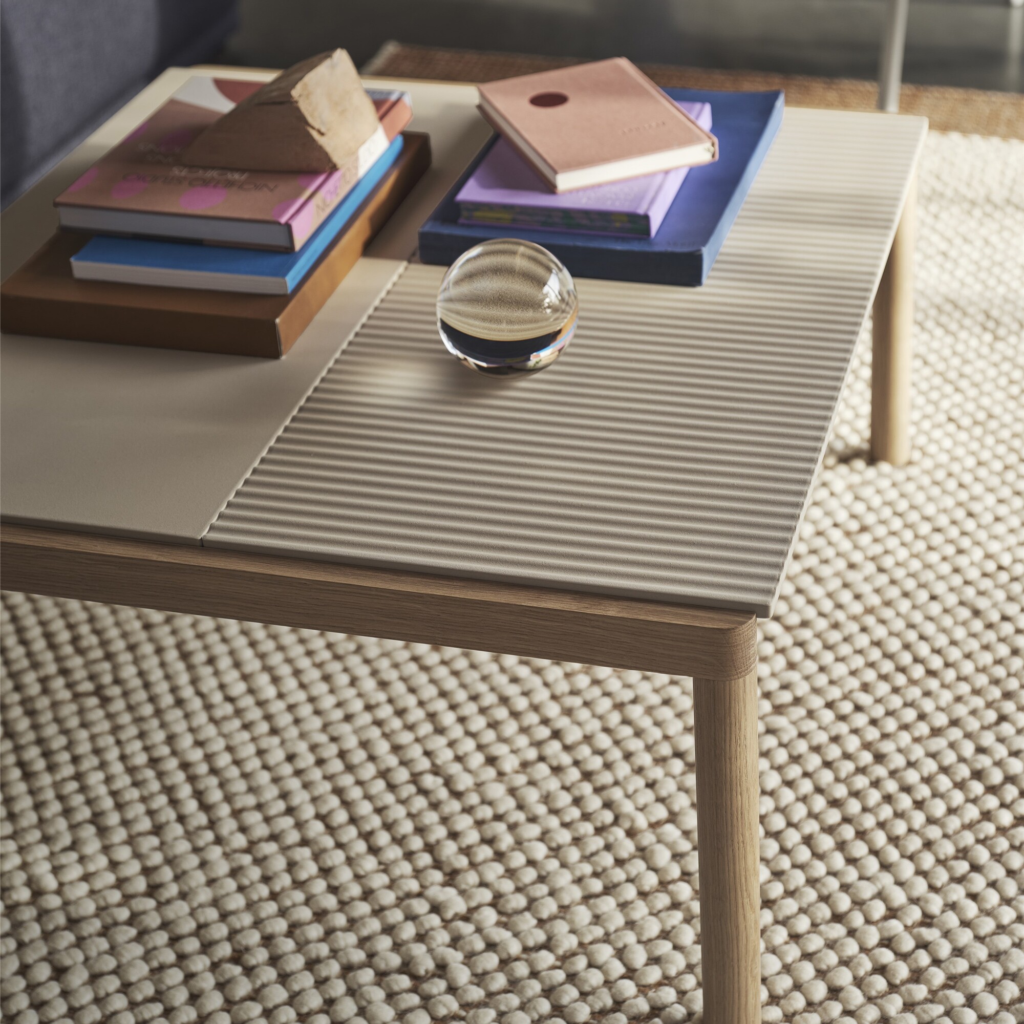 Couple Coffee Table 80x84x40 cm Wavy