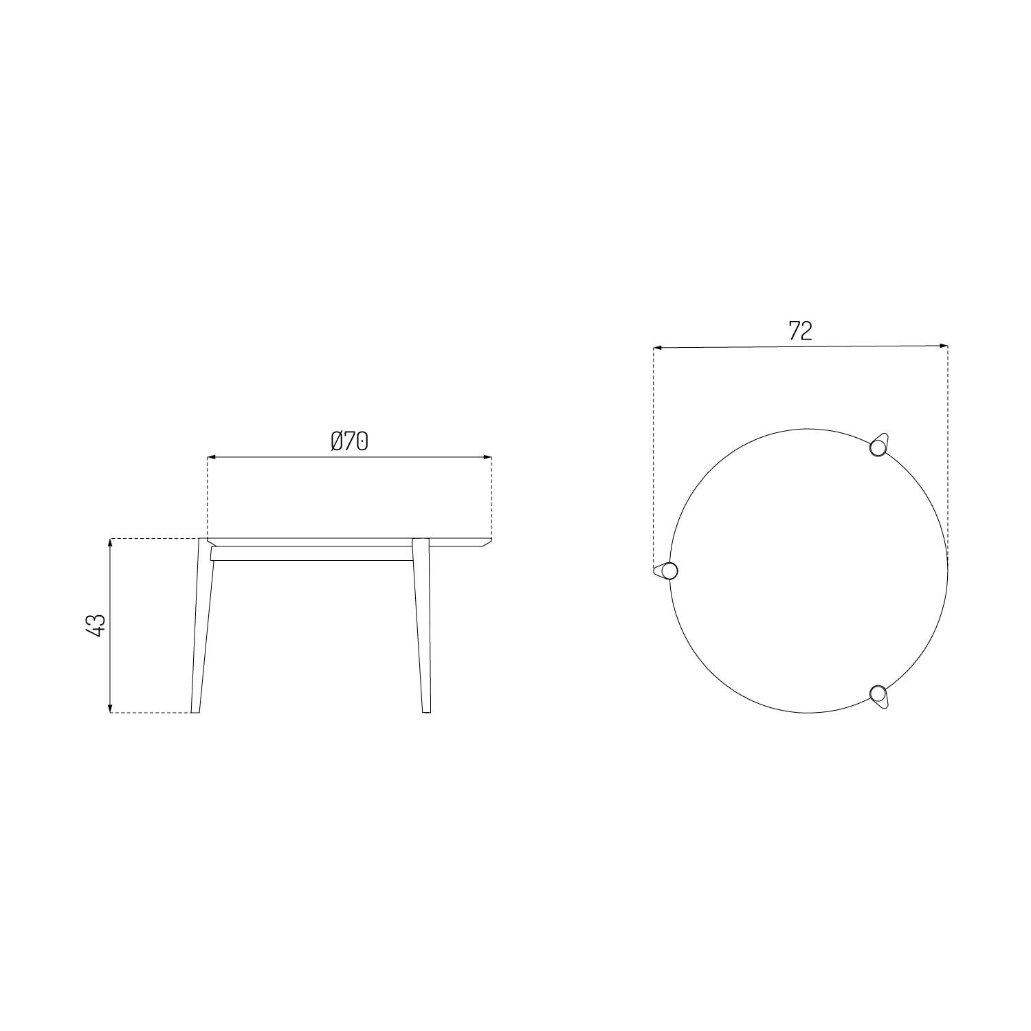 D102 Søs Coffee Table Ø 70cm