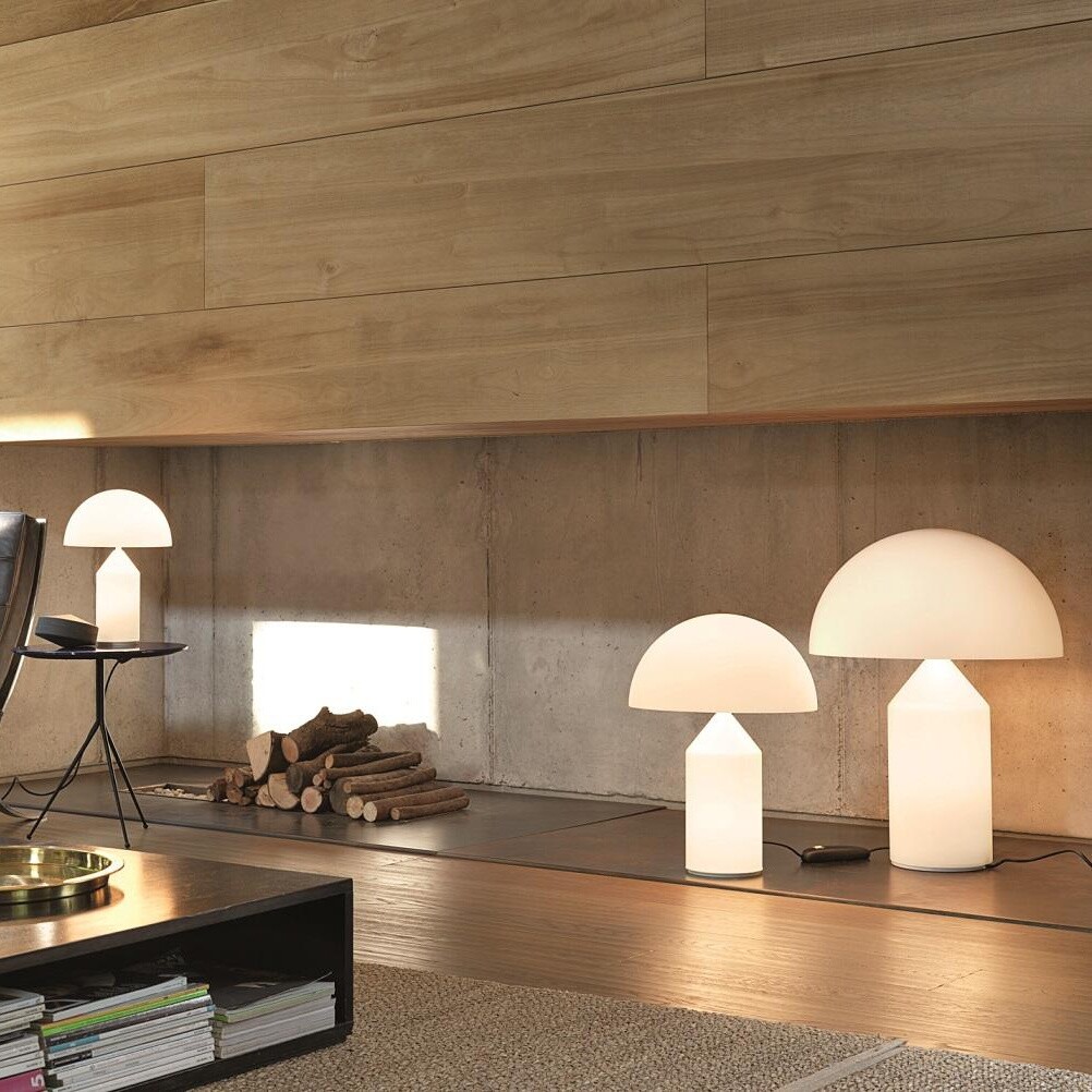 Atollo Table Lamp Glass White