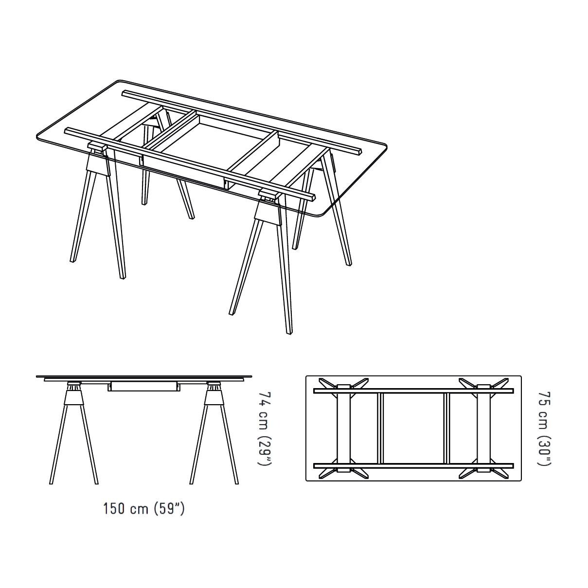Arco Desk 150x75x74cm