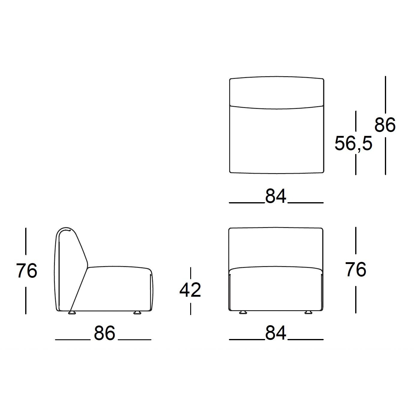 Costume Sofa Module 84x86x76cm