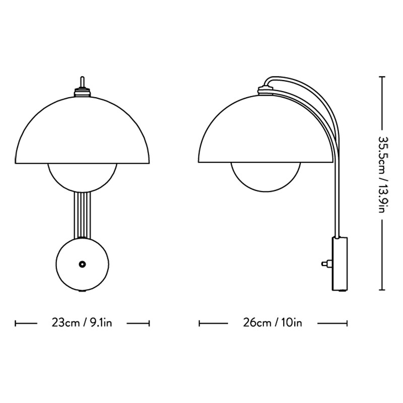 Flowerpot VP8 Wall Lamp
