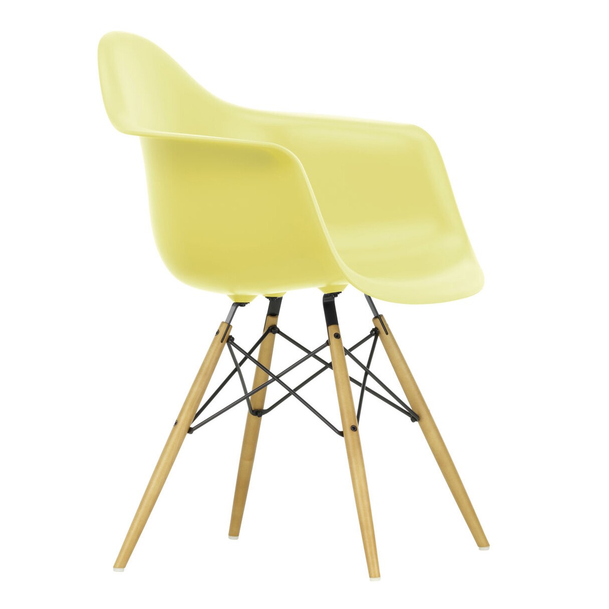 Eames Plastic Armchair DAW RE Golden Maple Base