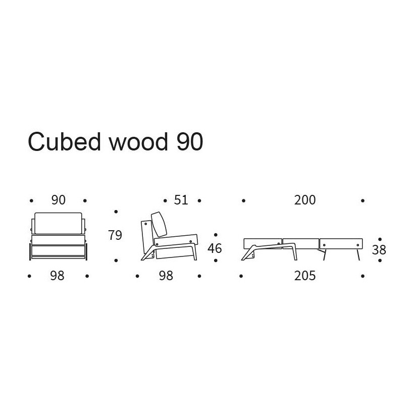 Cubed 90 Easy Chair Oak