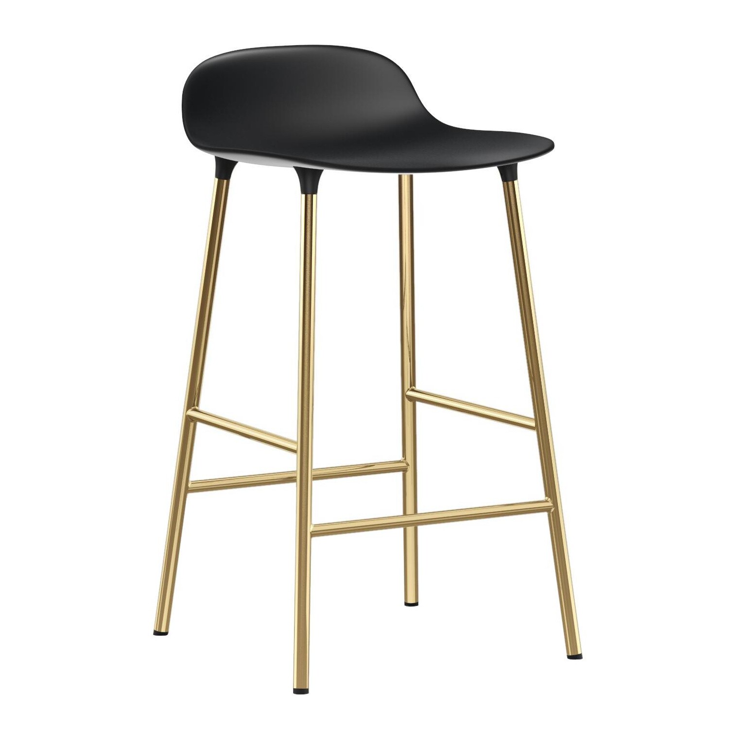 Form Bar Stool Brass Base 65cm