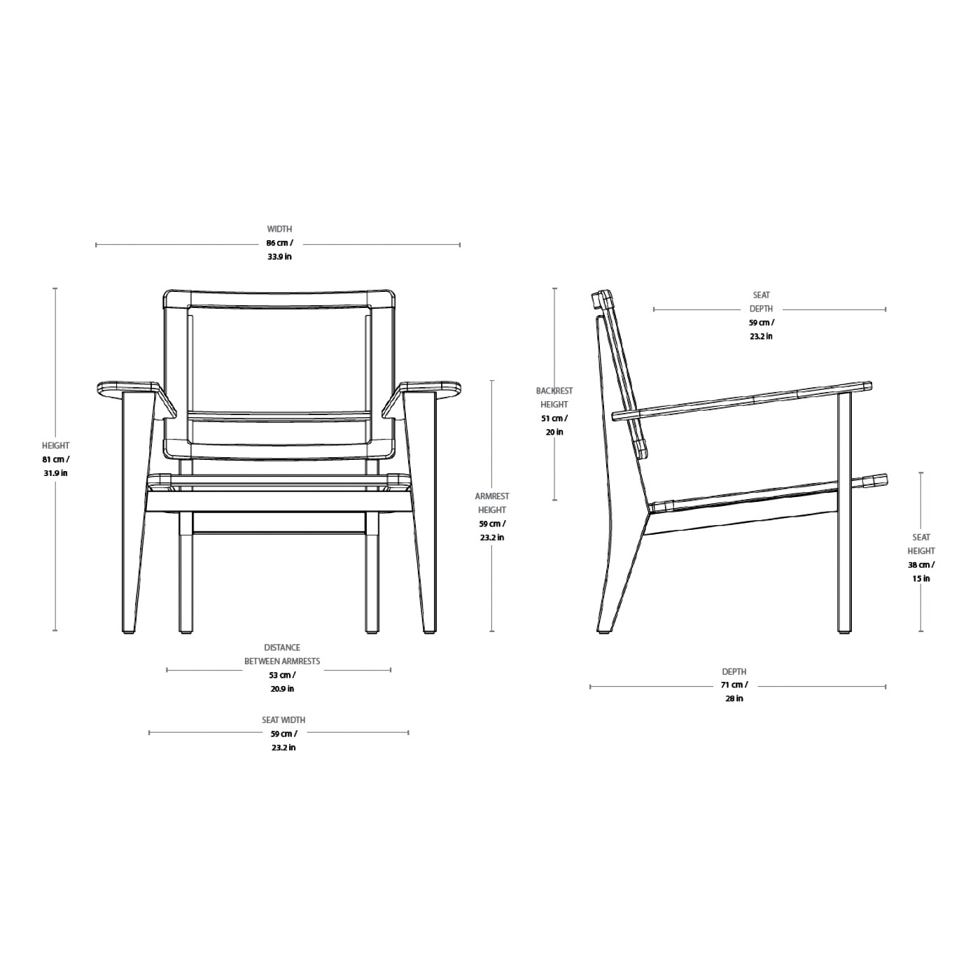 F-Chair Outdoor Lounge Chair