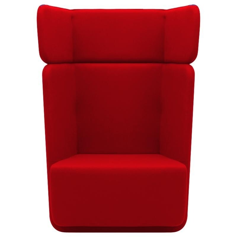 Basket Armchair with High Back