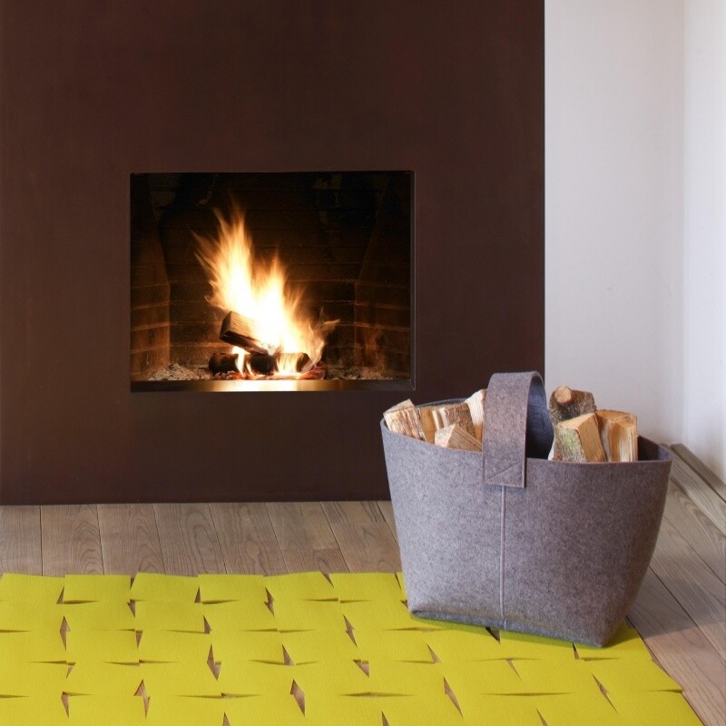 Felt Fire Wood Basket 36x36cm