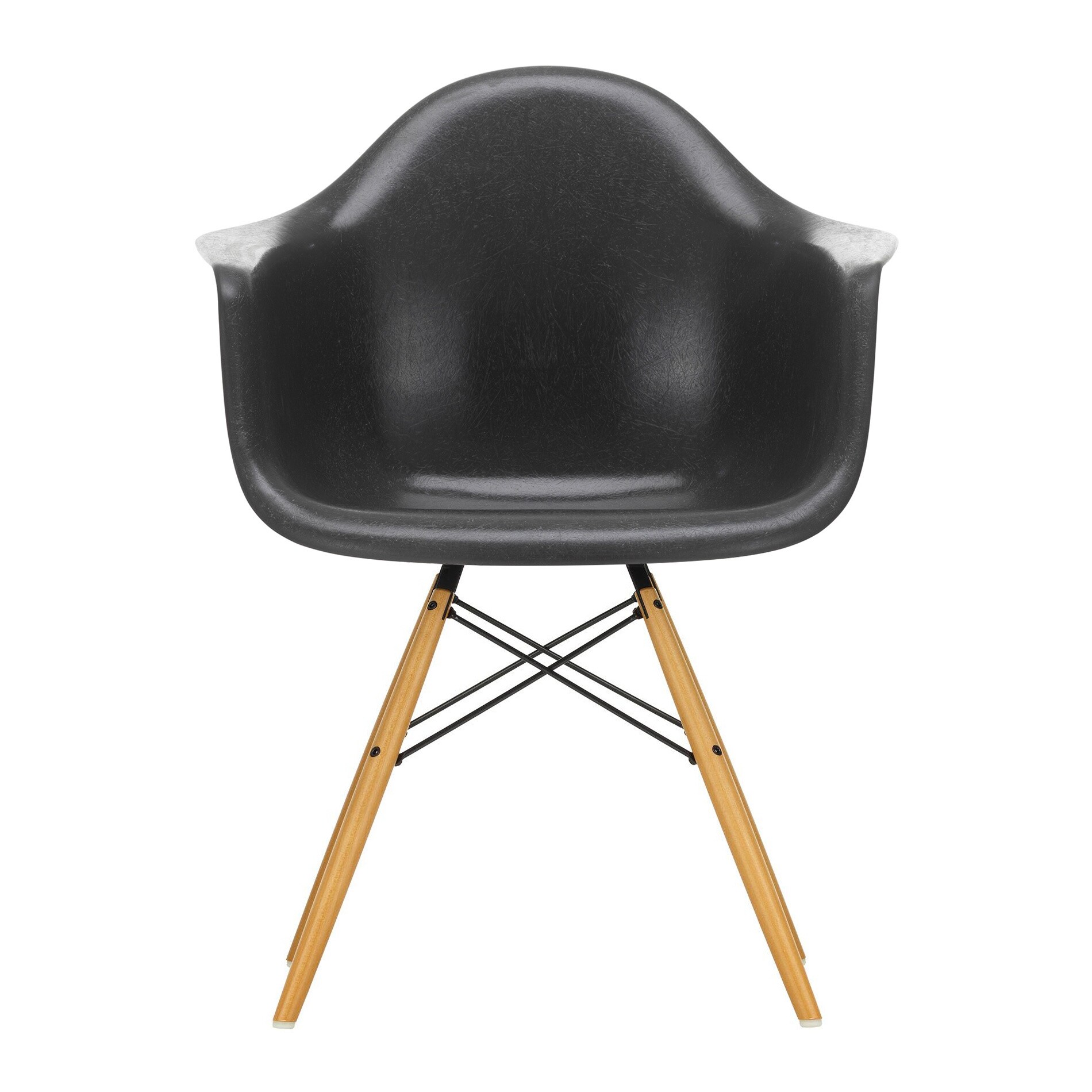 Eames Fiberglass Armchair DAW Golden Maple Base