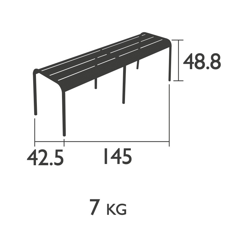 Luxembourg Garden Bench 3/4 Places