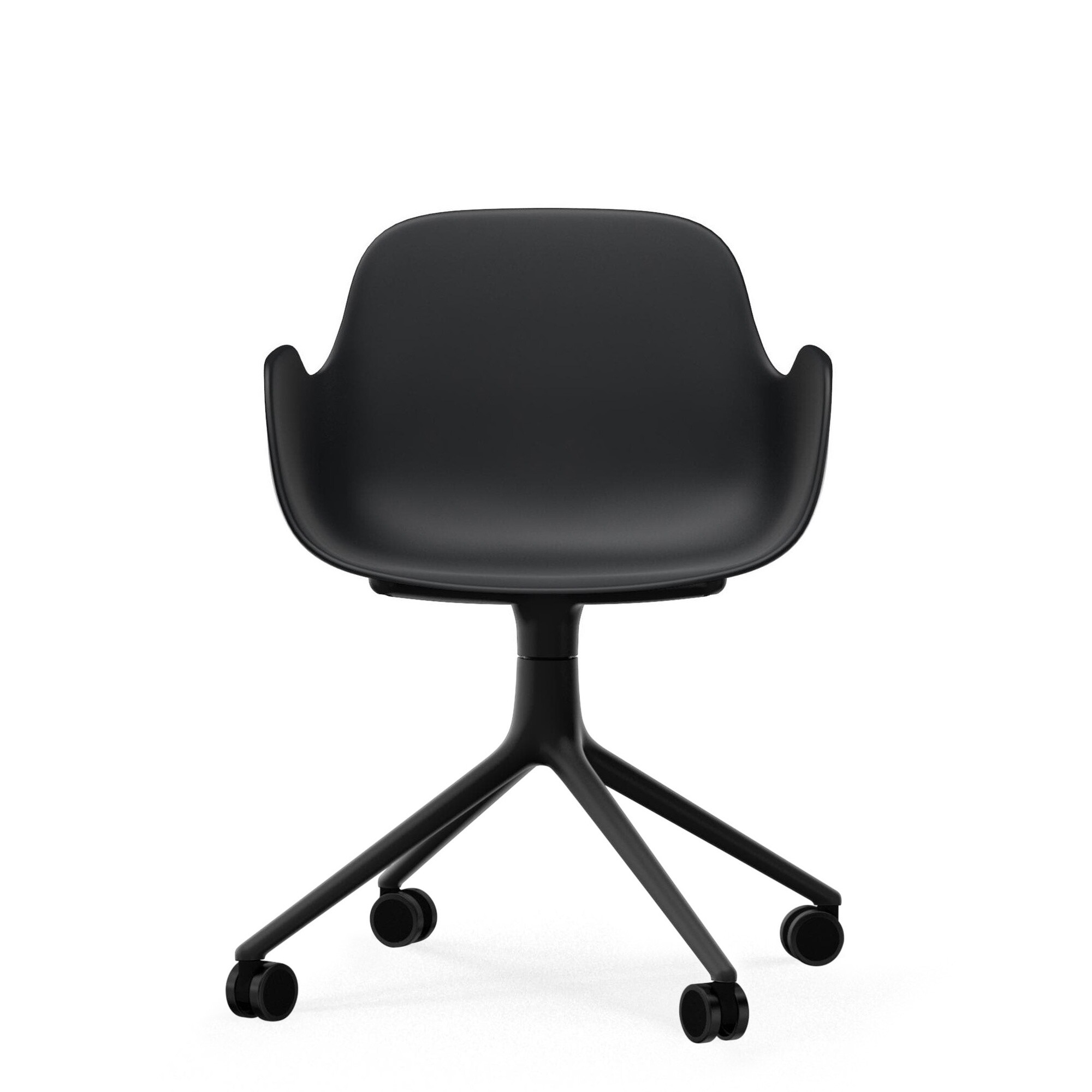 Form Swivelarmchair with Wheels 4W Black Base