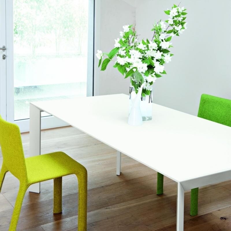 Nori Pure White Dining Table Extendable