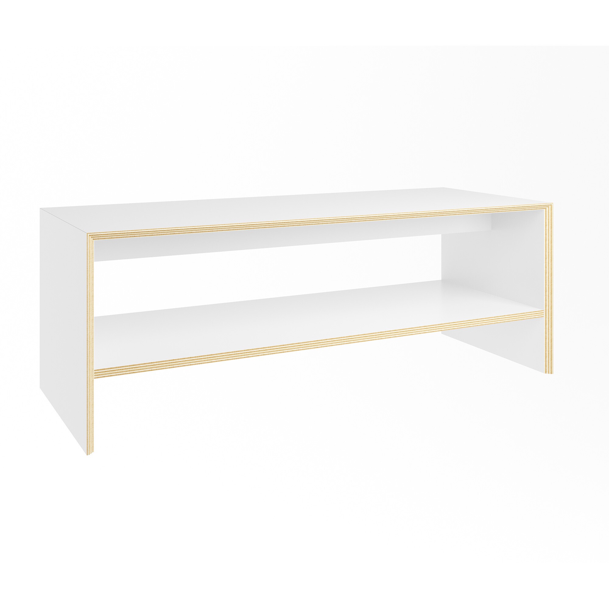 Bridge Two Bench with Shelf