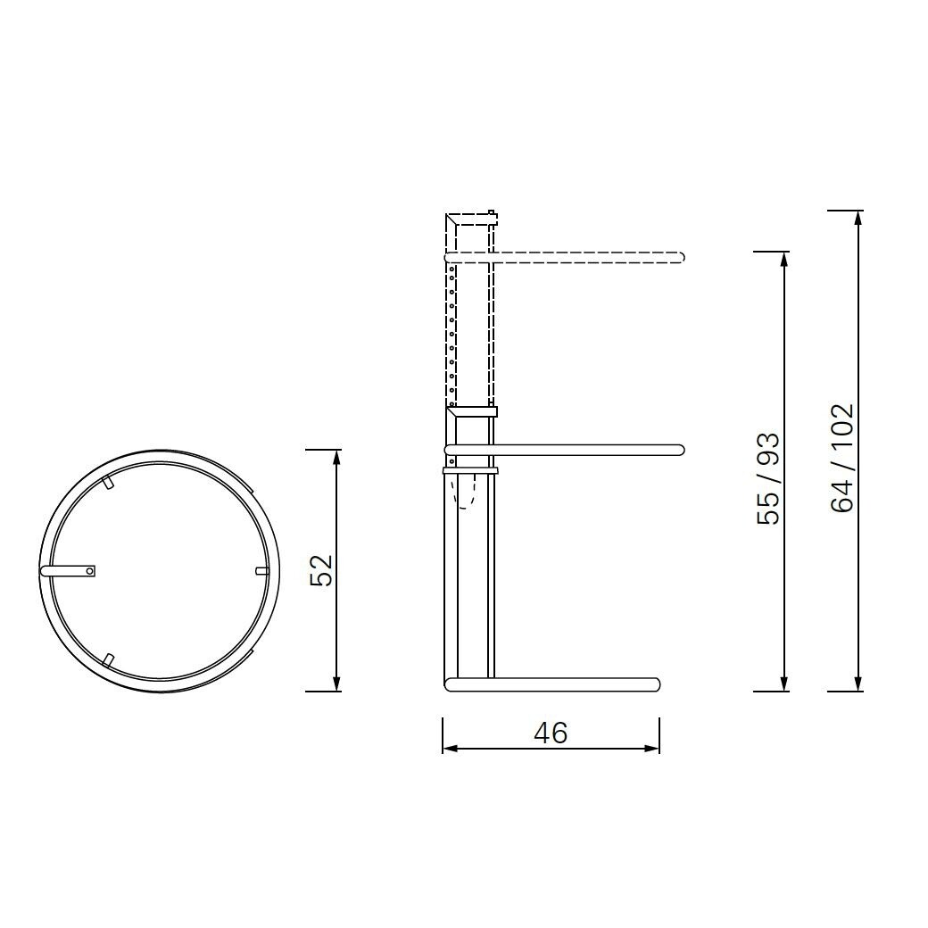 Adjustable Table E 1027 Black Version