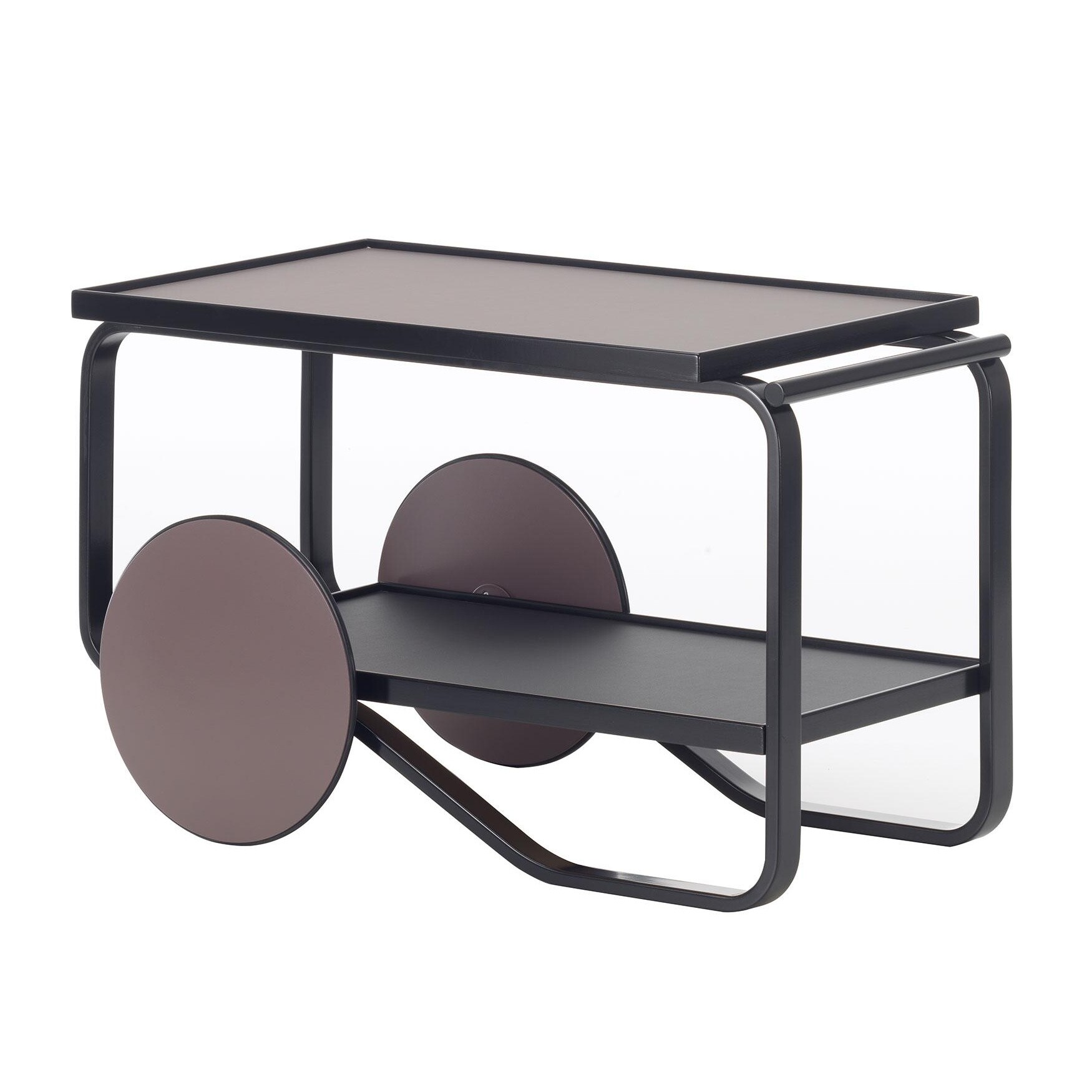 901 Tea Trolley Black Birch Base