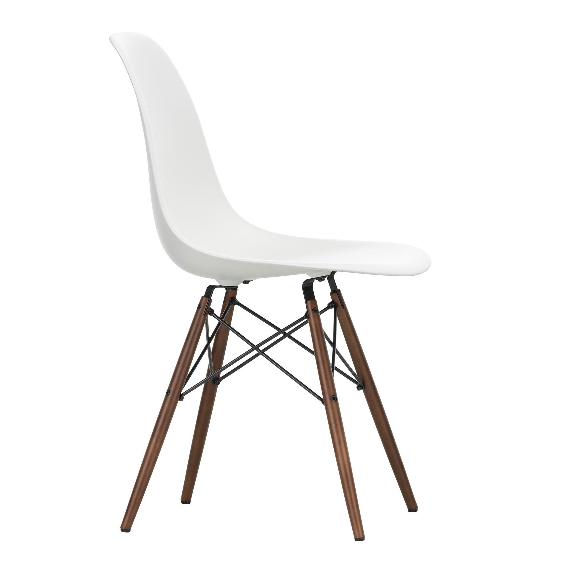 Eames Plastic Side Chair DSW Dark Maple Base