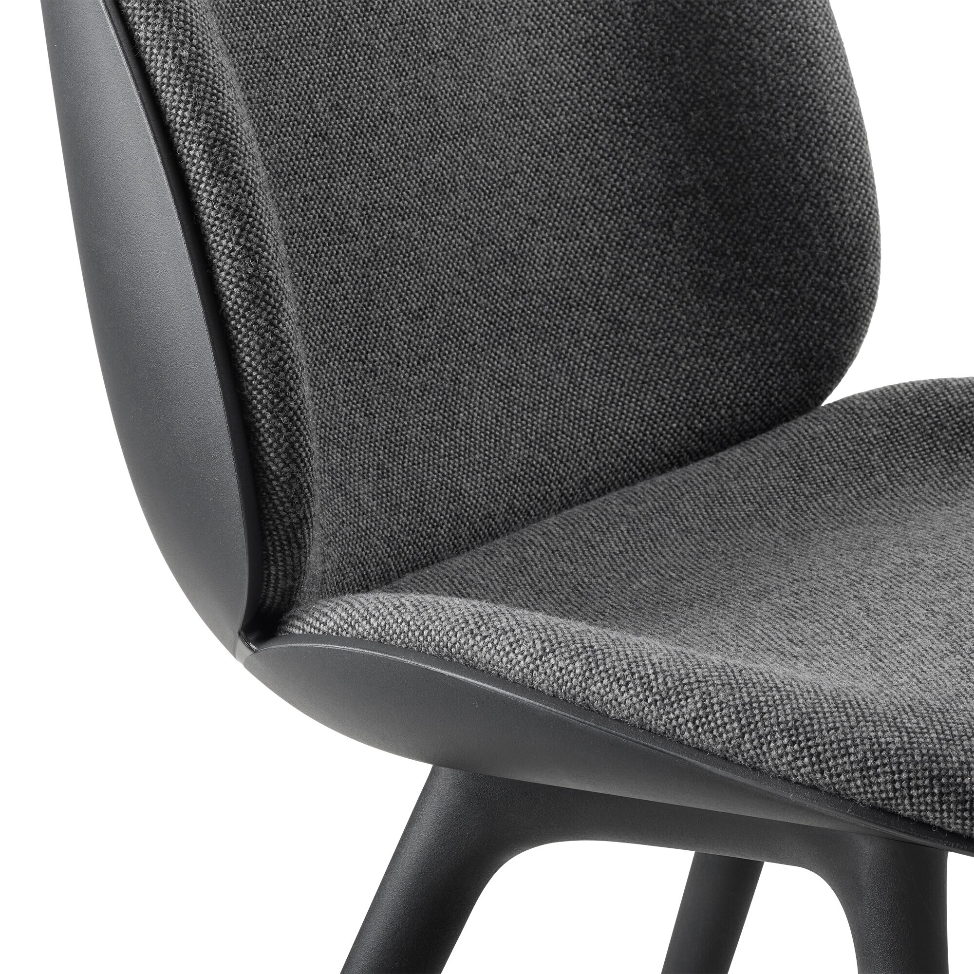 Beetle Dining Chair Front Upholstered Base Plastic