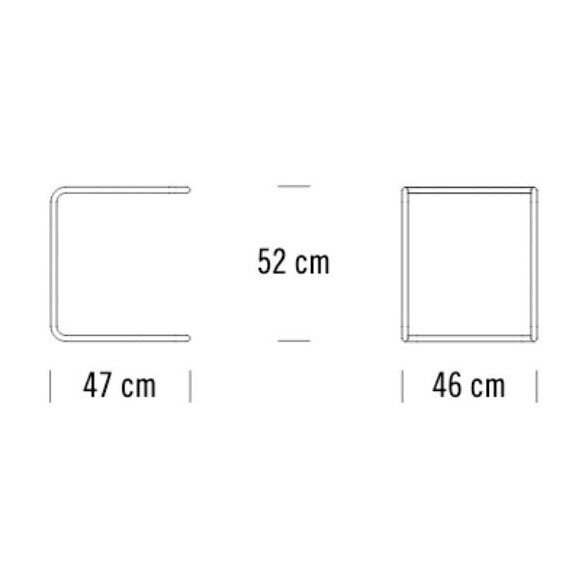 B 97 Side Table Glass