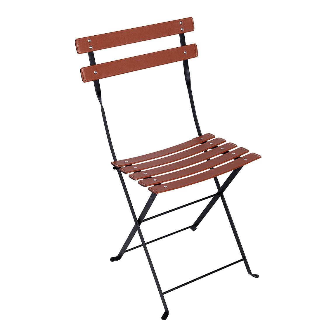 Bistro Leather Folding Chair
