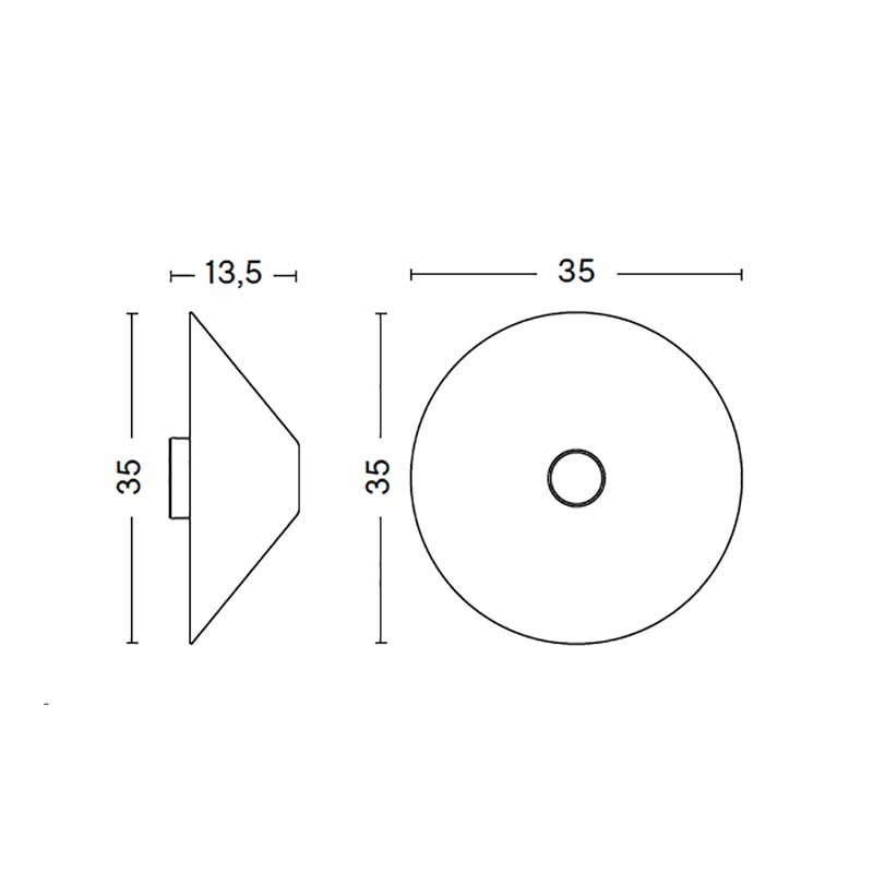 Ono Flush Mount Wall Lamp Ø35cm