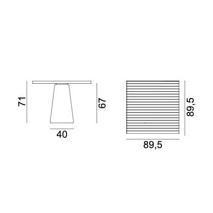 InOut 35 Garten Table 89.5x89.5x71cm