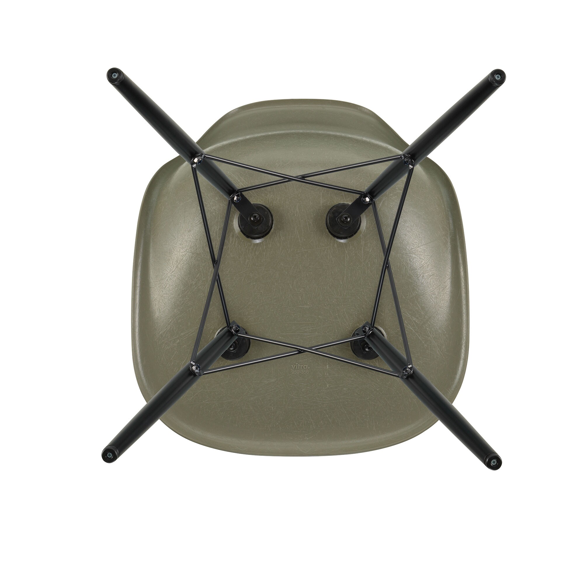 Eames Fiberglass Side Chair DSW Black Maple