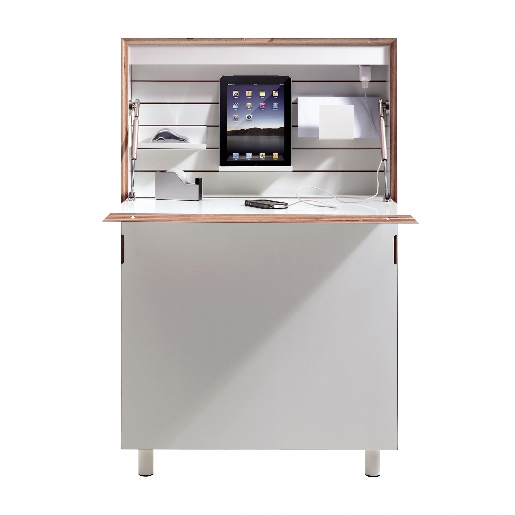 Flatmate Wall Secretary with Birch Edge