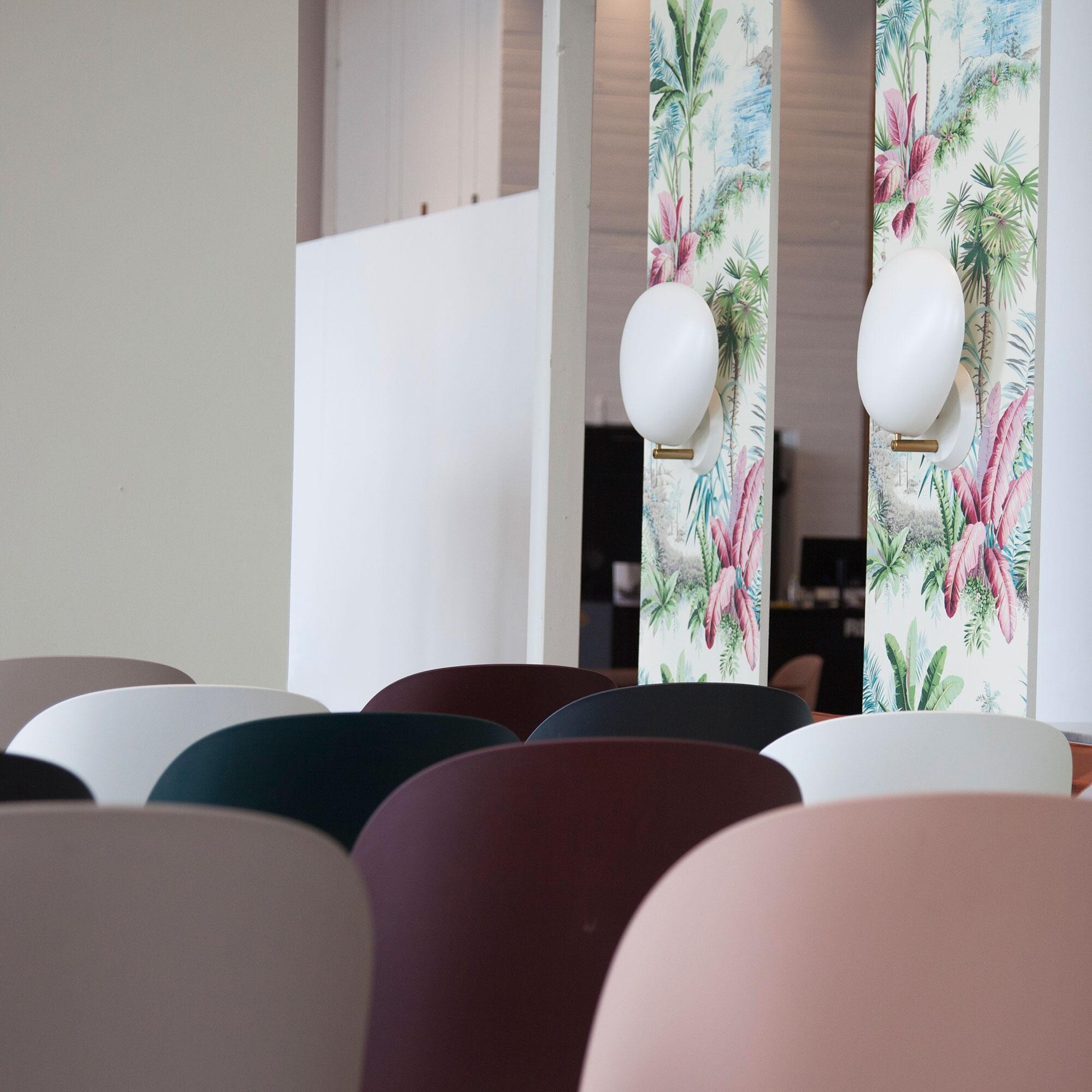 Beetle Dining Chair Brass Base Set of 4