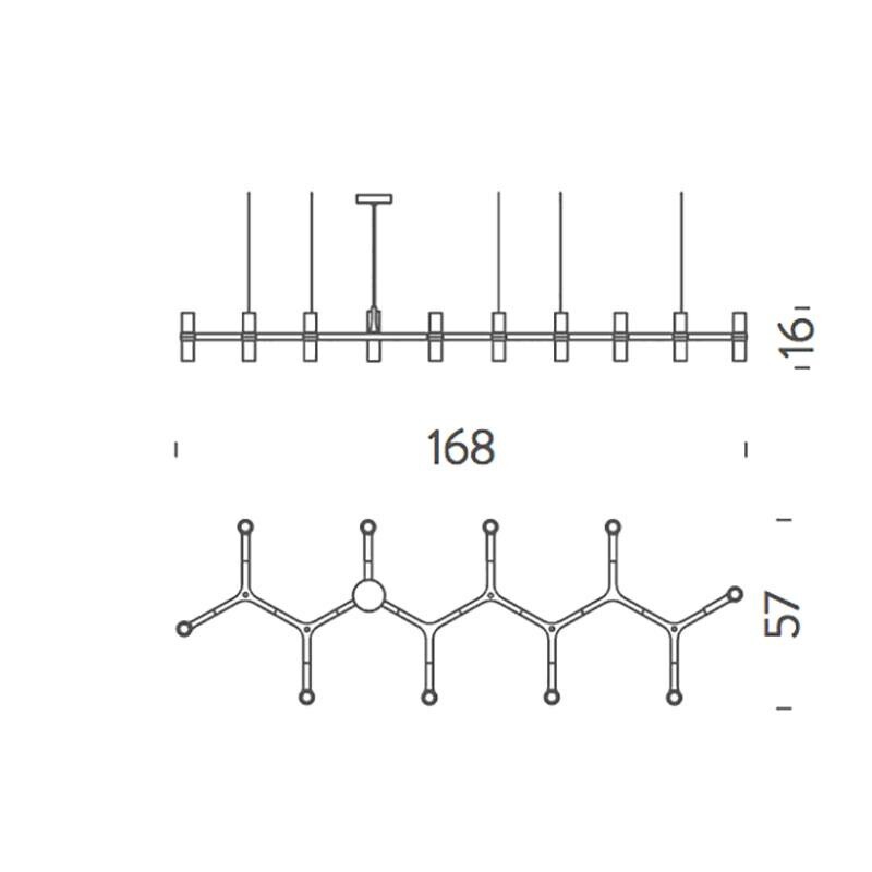 Crown Plana Linea Chandelier
