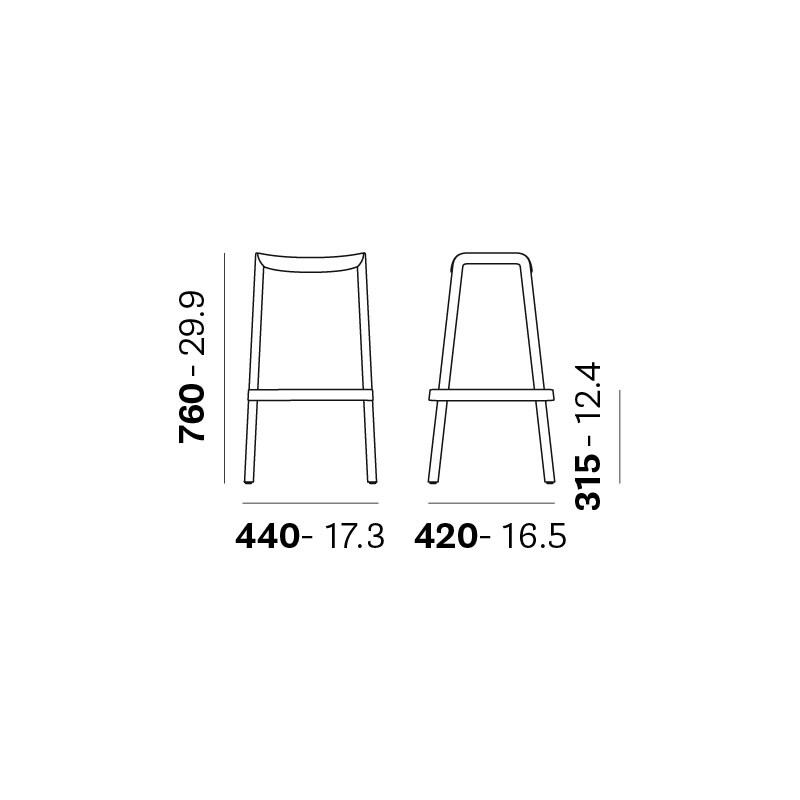 Dome 268 Outdoor Bar Stool 78cm