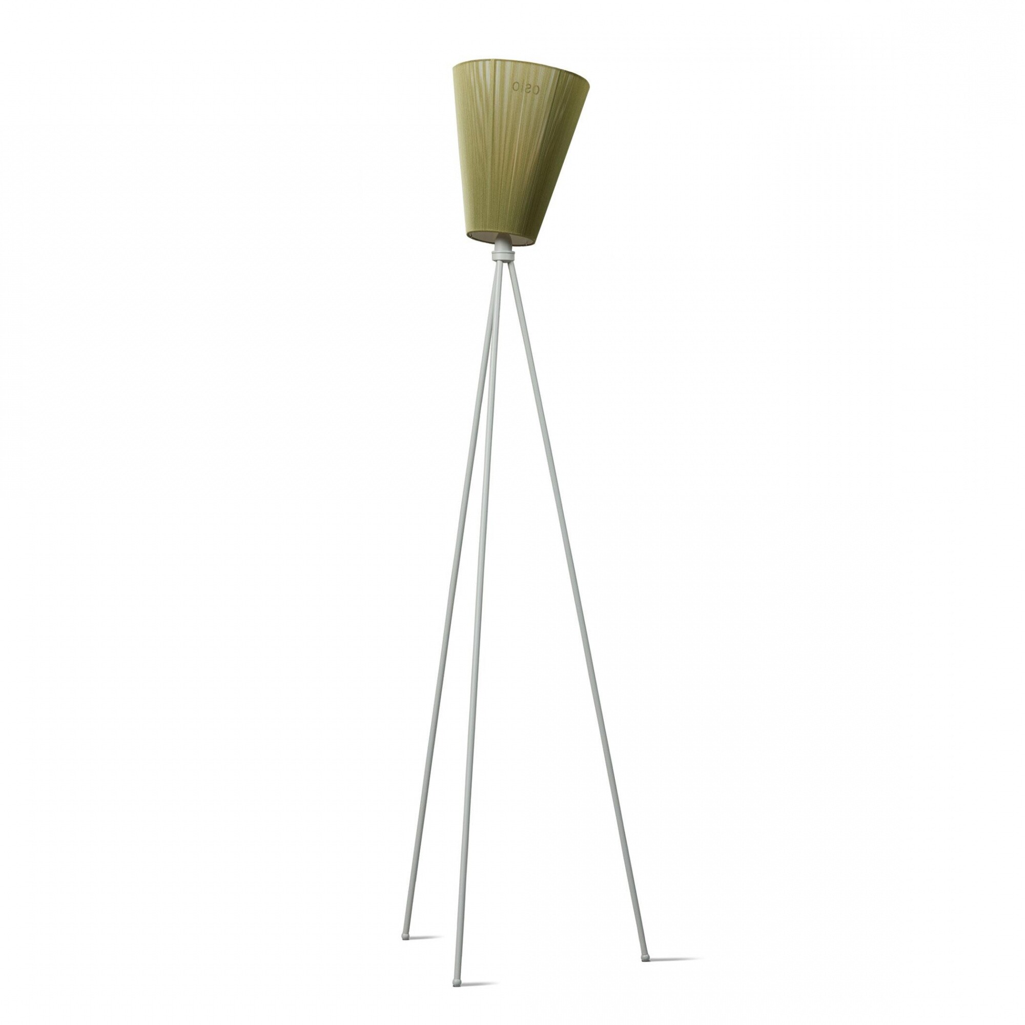 Oslo Wood Floor Lamp Light Grey Base