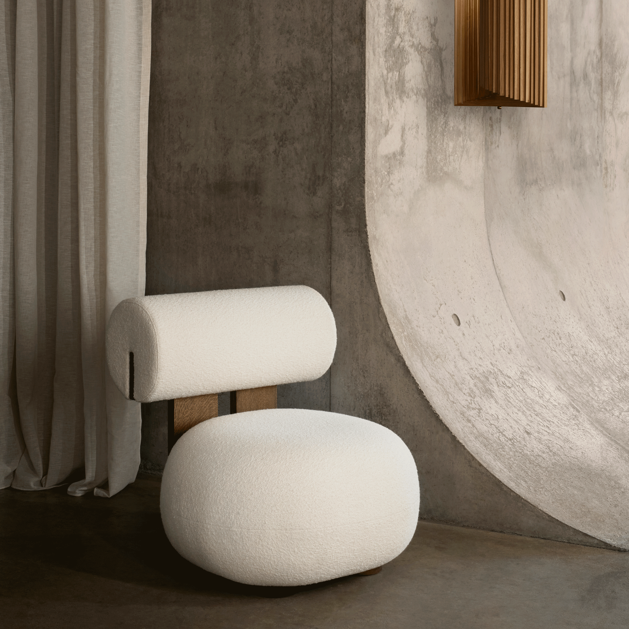 Hippo Lounge Chair Frame light smoked oak