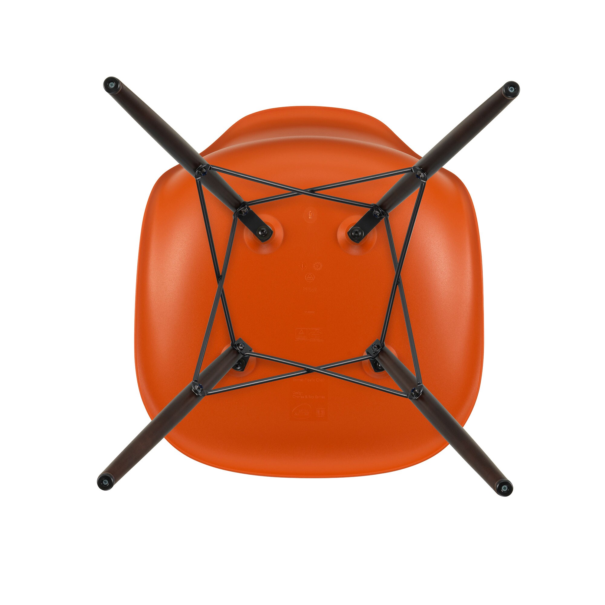 Eames Plastic Side Chair DSW RE Dark Maple Base