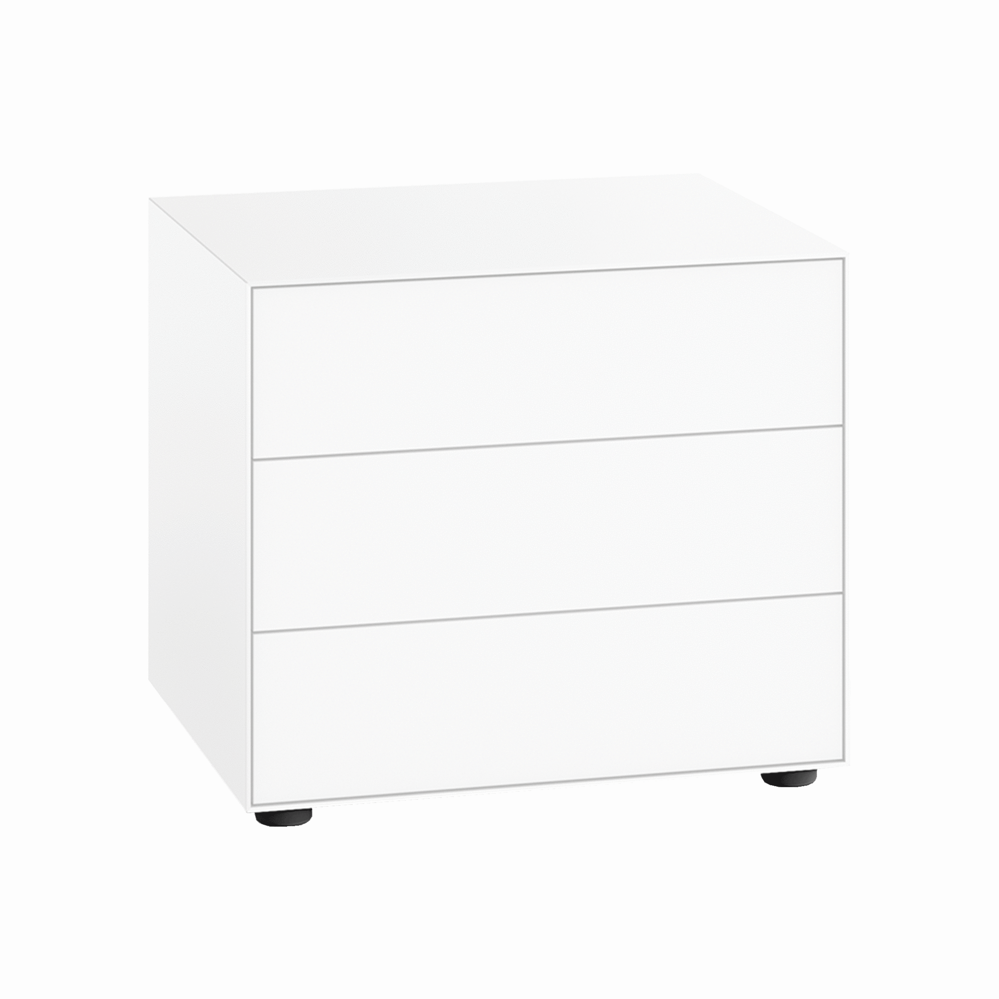 Nex Pur Box Night Table with 3 Drawers 60x50x48cm