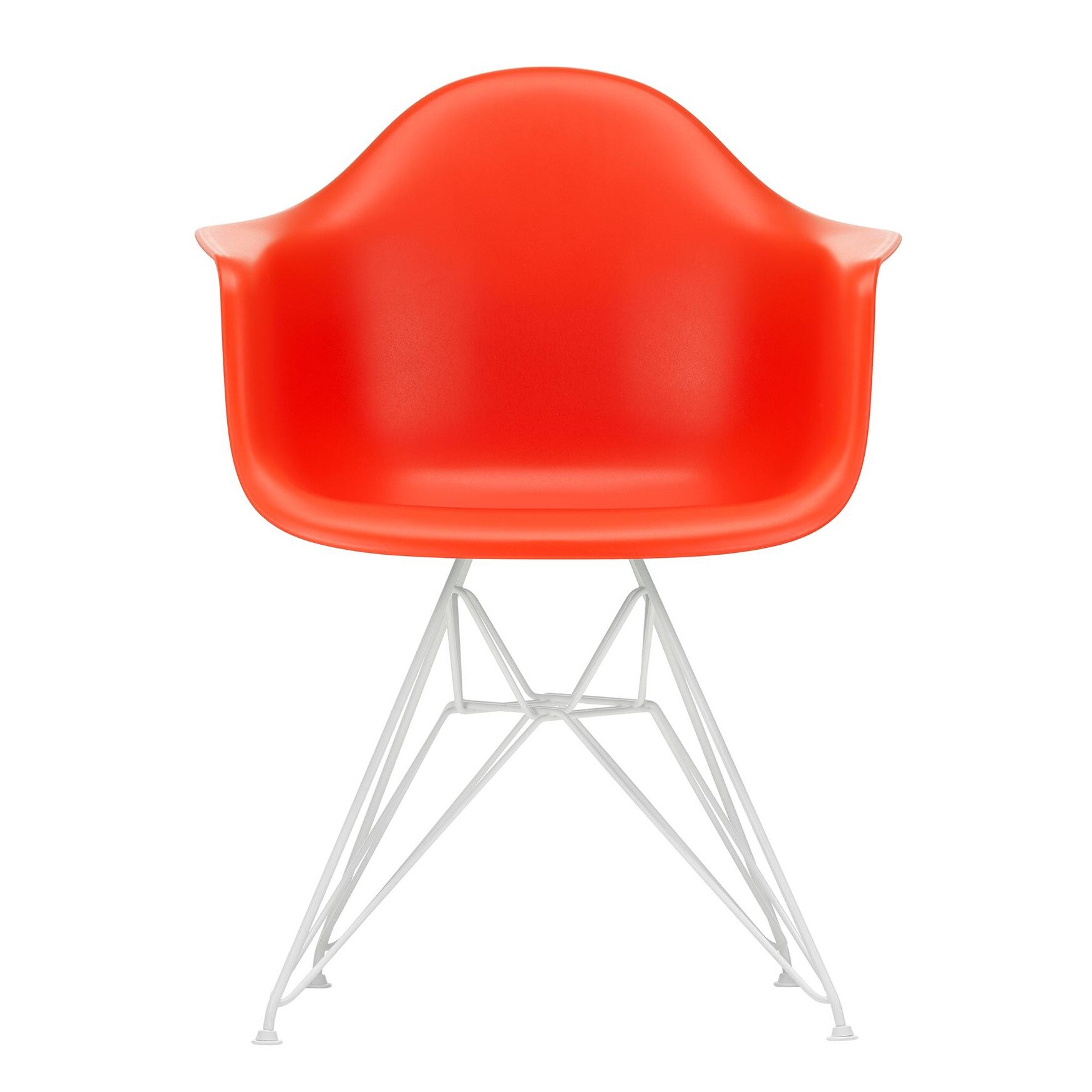 Eames Plastic Armchair DAR RE White Base