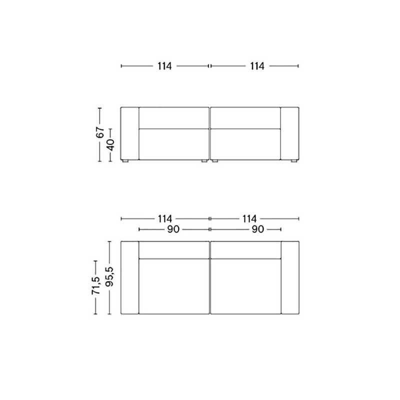 Mags 2,5 Seater Sofa 228x95.5x67cm