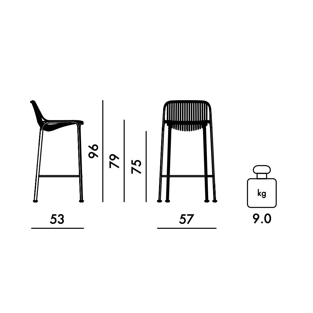 Hiray Garden Bar Chair 75cm