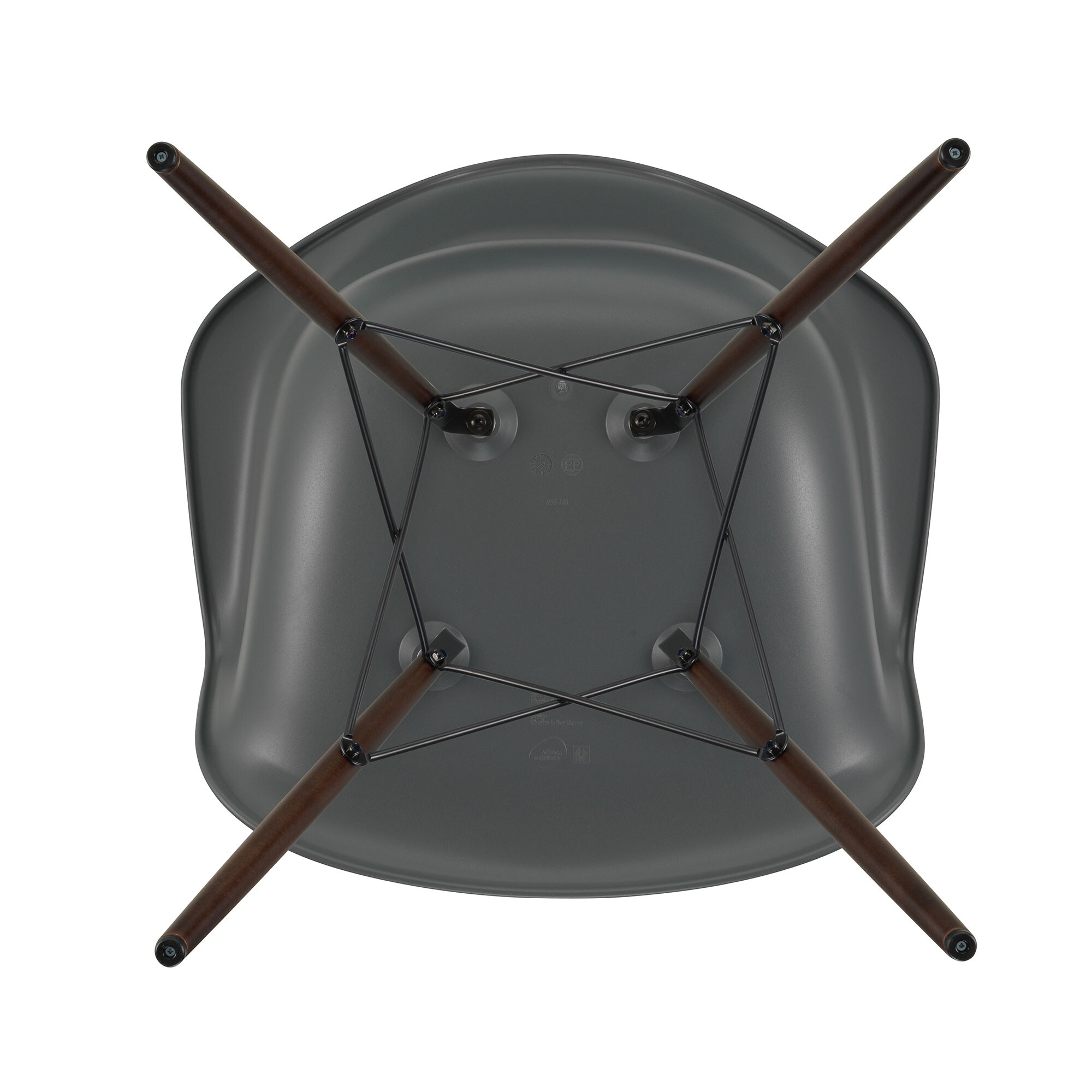 Eames Plastic Armchair DAW RE Dark Maple Base