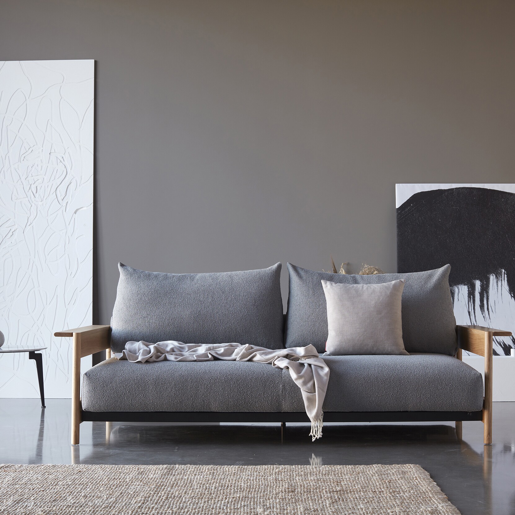 Malloy Wood Sofa Bed 230x118cm