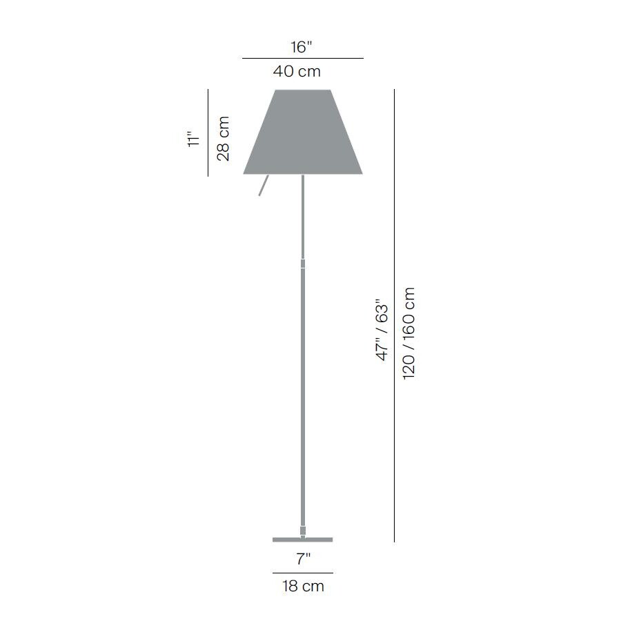 Costanza Terra Floor Lamp Telescope/Dimmer