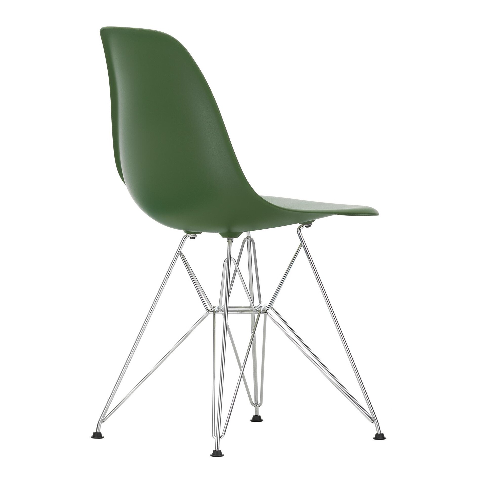 Eames Plastic Side Chair DSR RE Chromed Base
